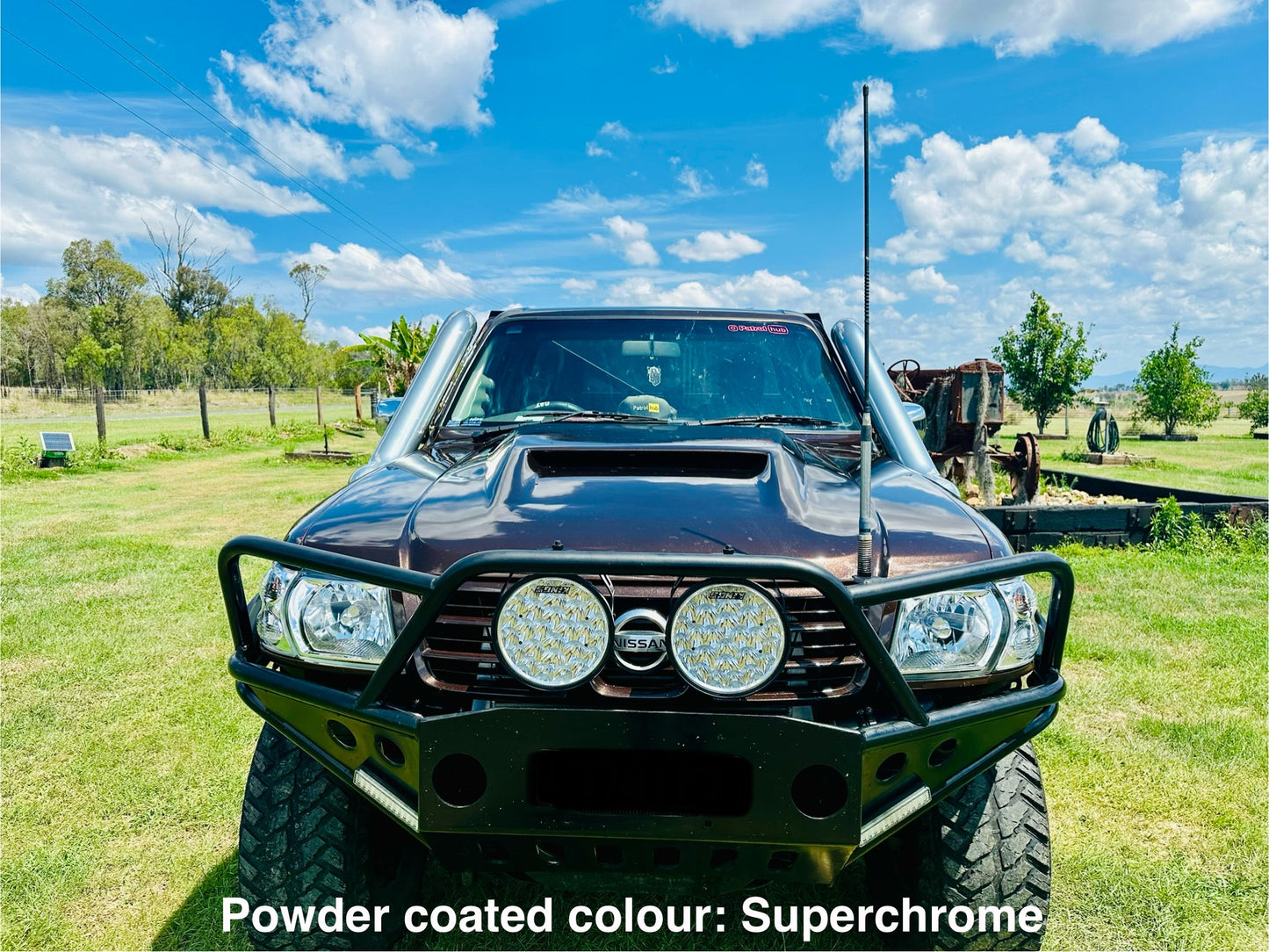 Nissan Patrol GU - 5" DUAL Snorkels - Seamless Powder Coated