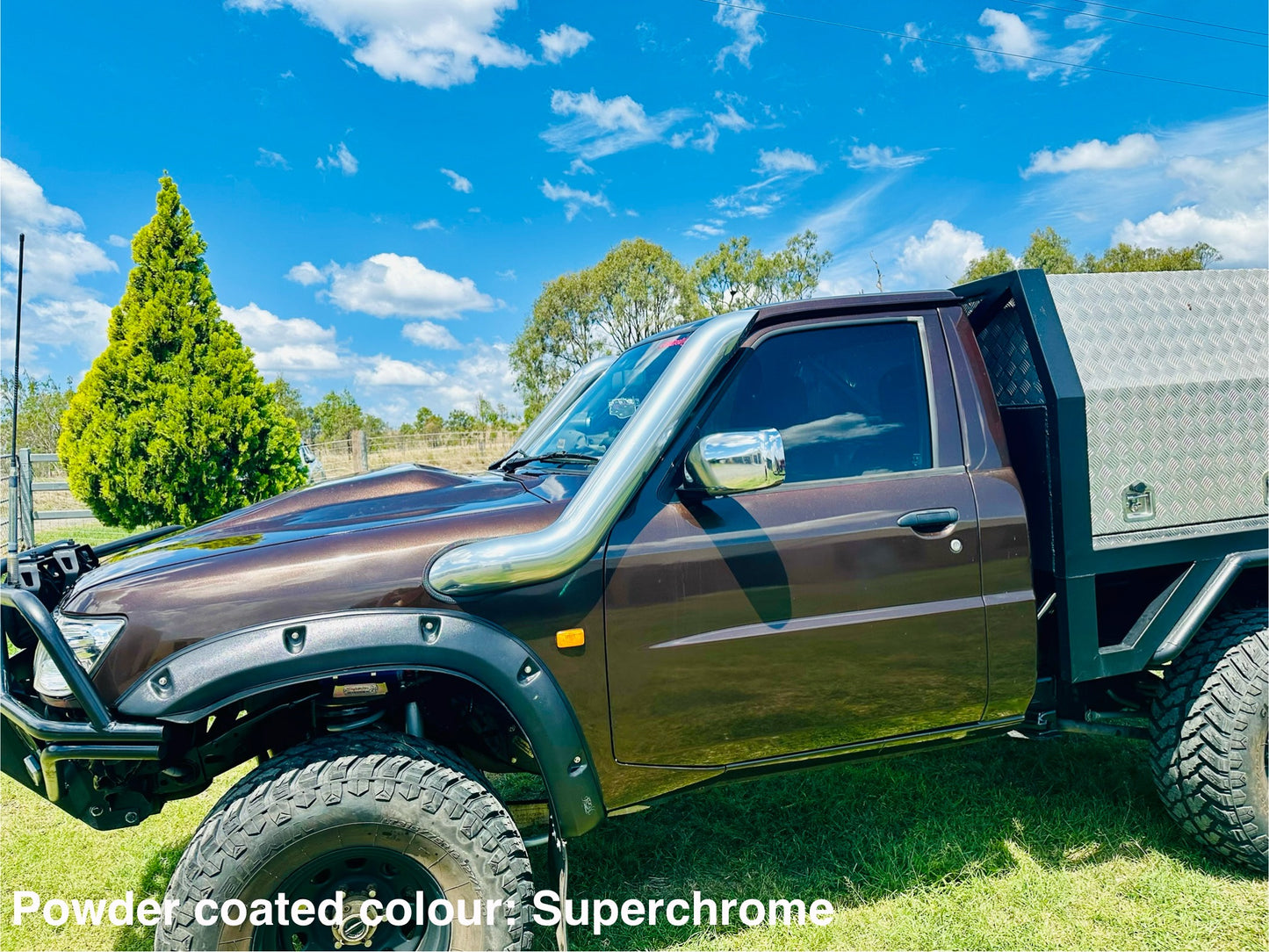 Nissan Patrol GU - 5" DUAL Snorkels - Seamless Powder Coated