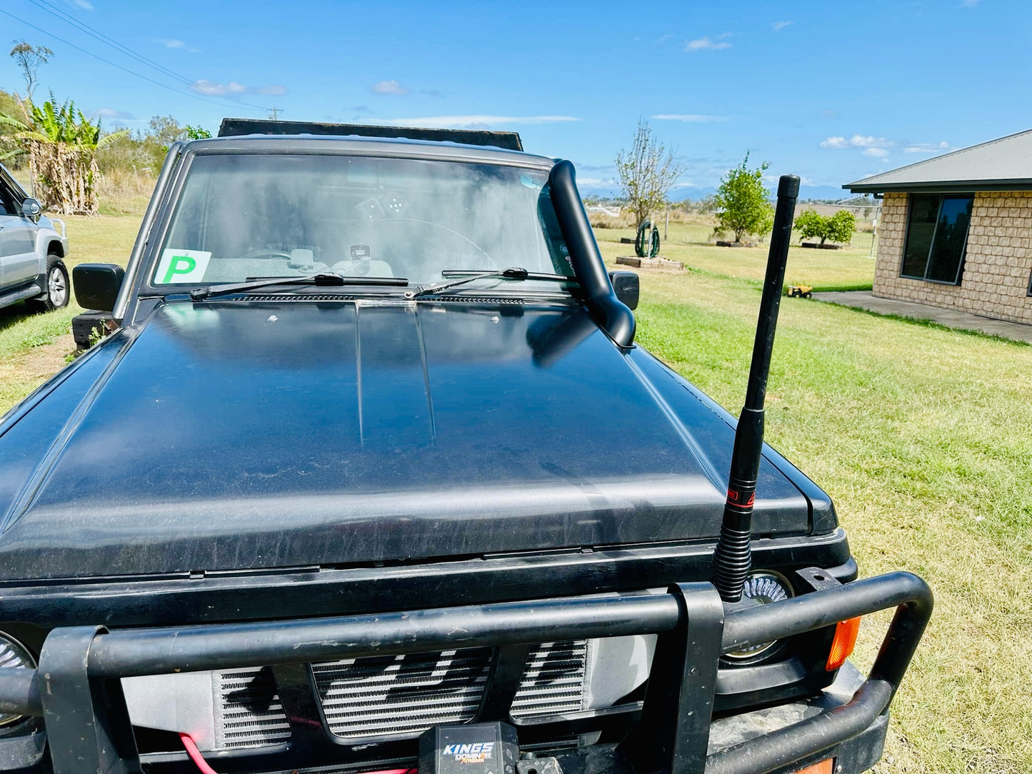 Nissan Patrol GQ - Seamless Powder Coated Bonnet Entry Snorkel & Airbox - Package