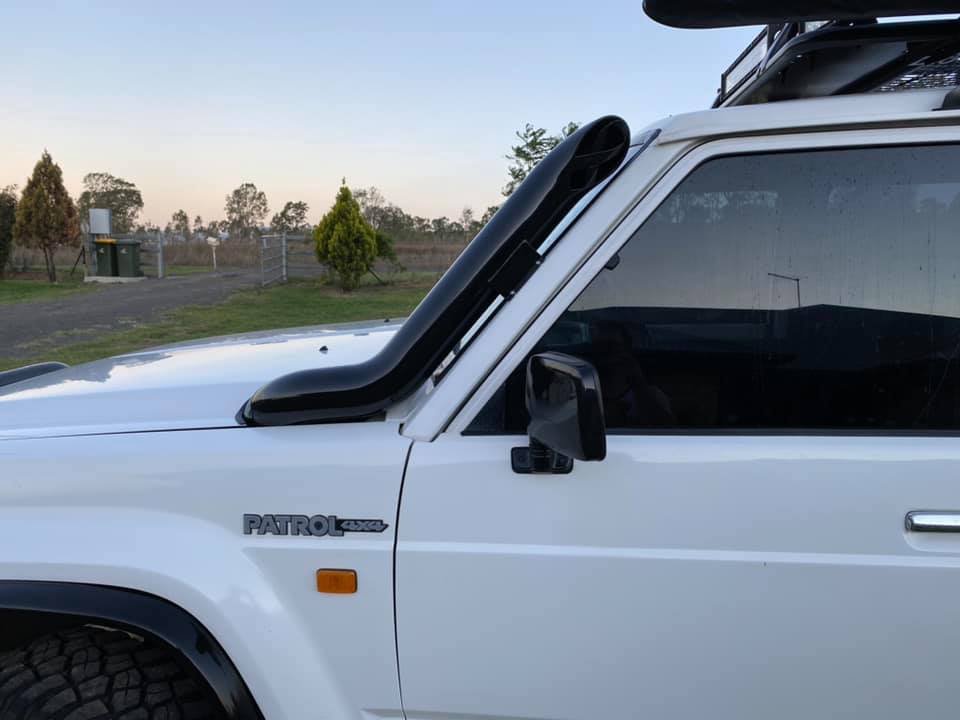 Nissan Patrol GQ - Seamless Powder Coated Bonnet Entry Snorkel & Airbox - Package