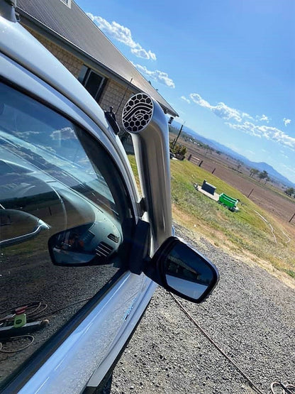 Mitsubishi Triton MN/ML - Mid Entry DUAL Snorkels - Seamless Polished