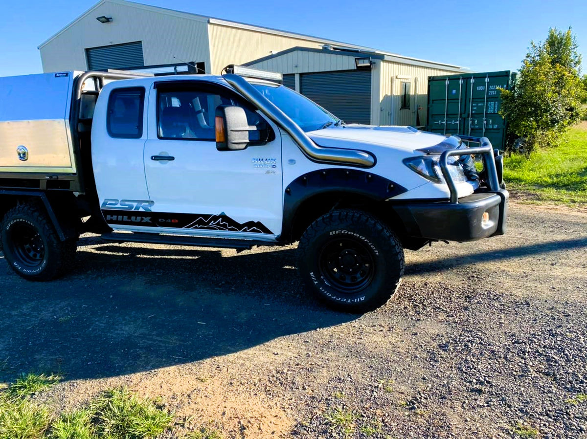 Toyota Hilux N70 - (2005 - 2014) - Cover up DUAL Snorkels - Basic Weld Polished