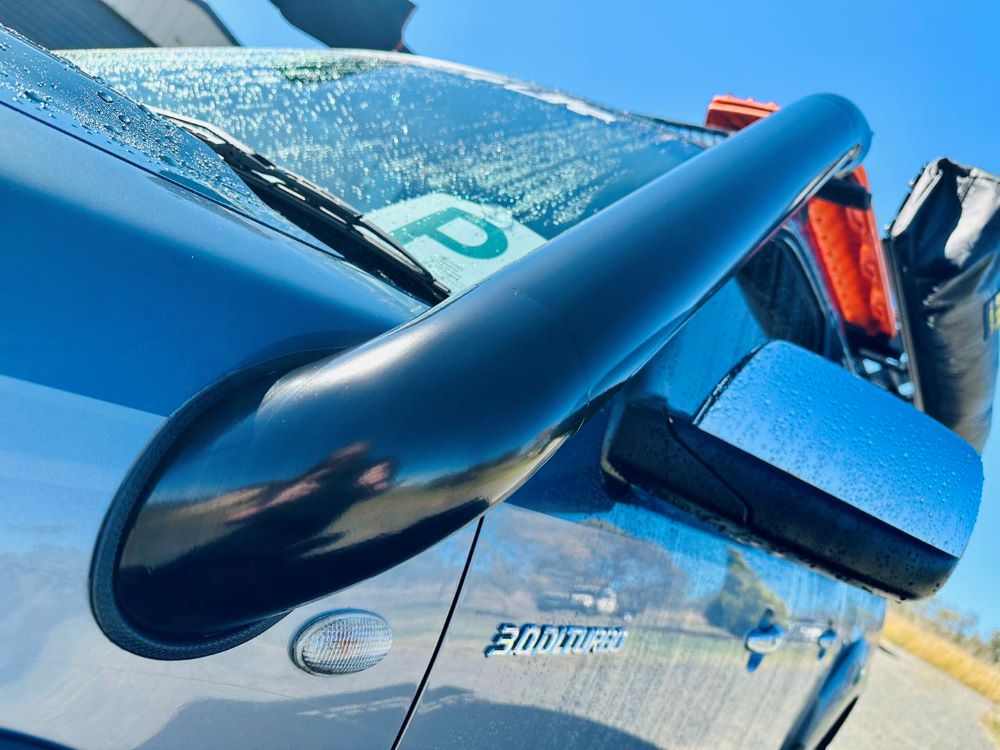 Mazda BT50 (2008 - 2011) - Short Entry DUAL Snorkels - Basic Weld Powder Coated