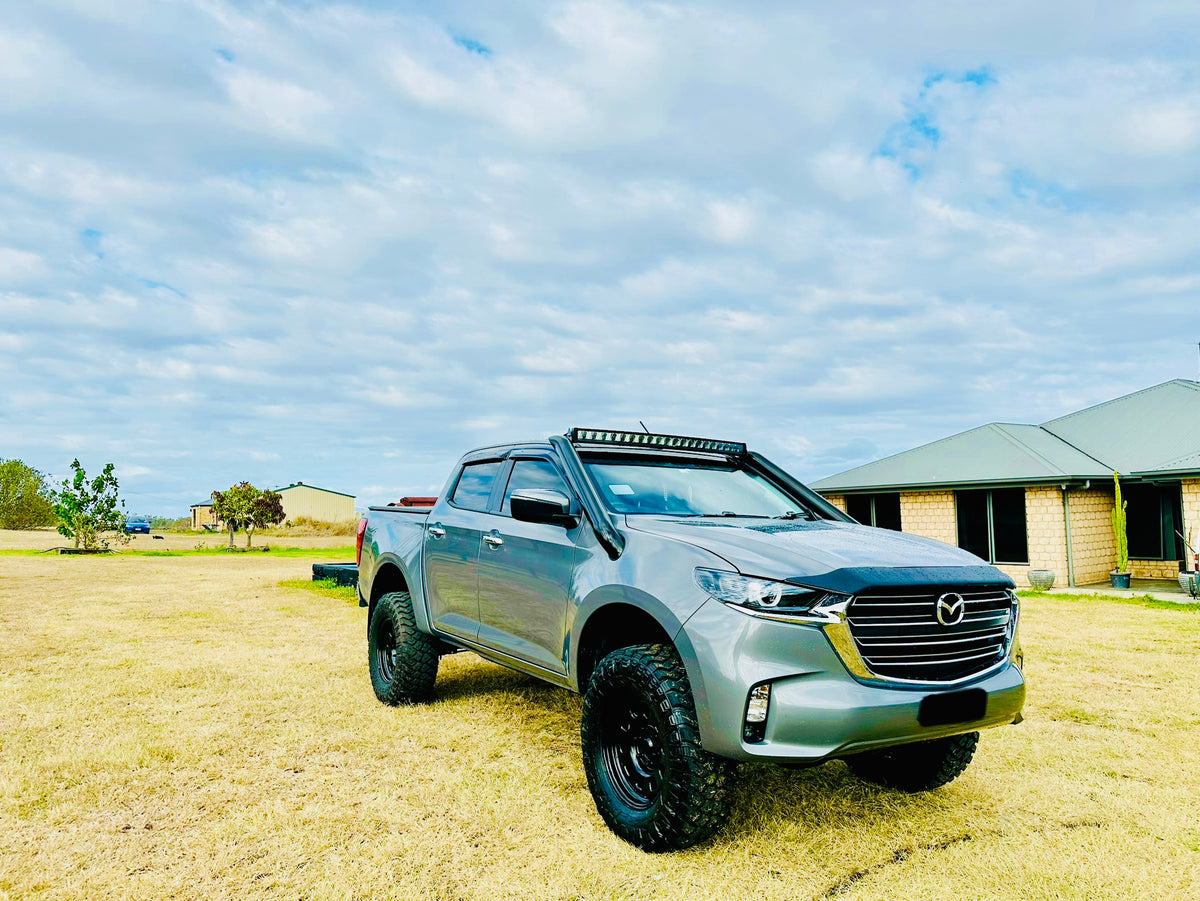 Mazda BT50 (2021 - Present) - Short Entry DUAL Snorkels - Basic Weld Powder Coated