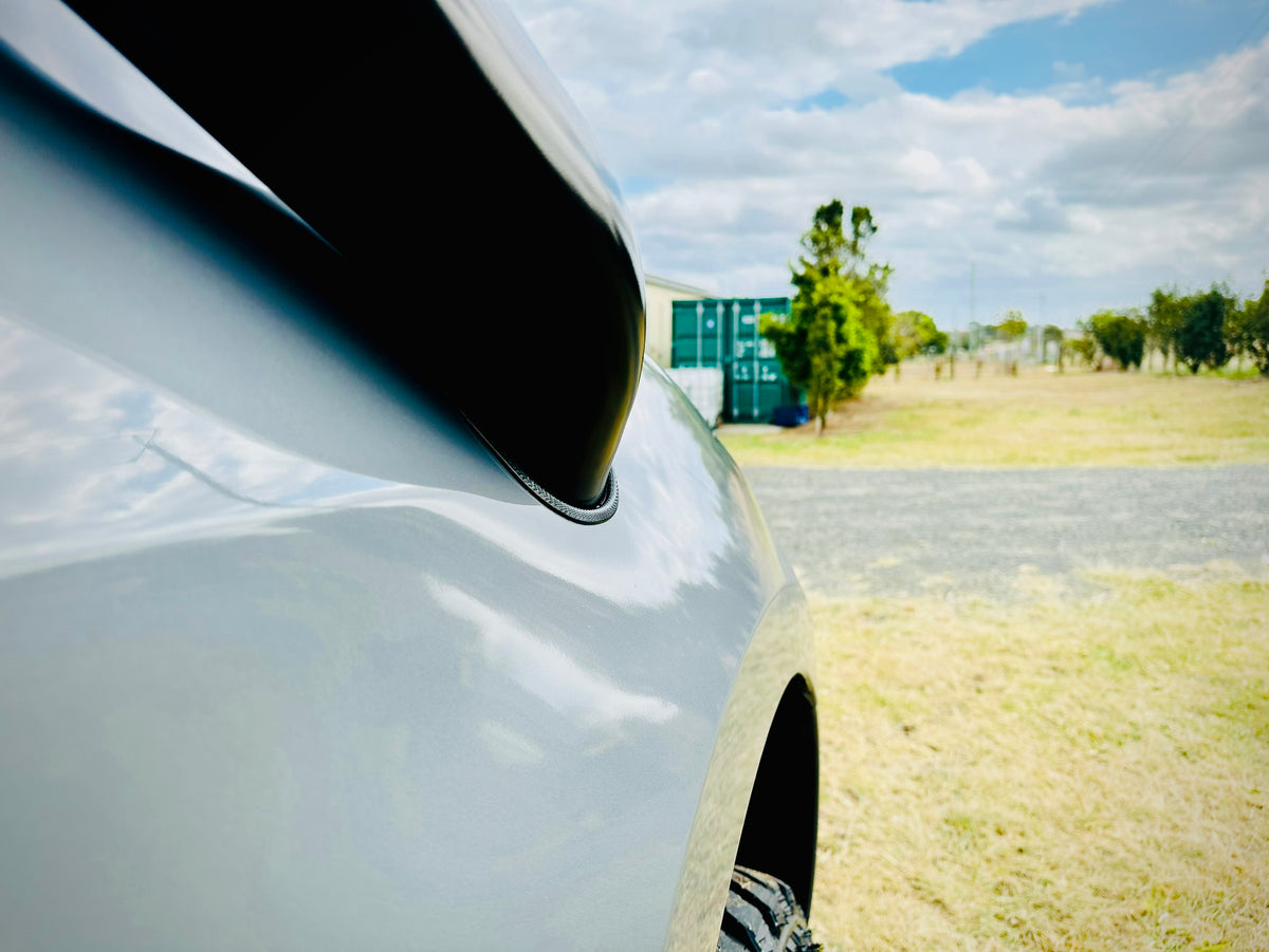 Mazda BT50 (2021 - Present) - Short Entry DUAL Snorkels - Seamless Powder Coated