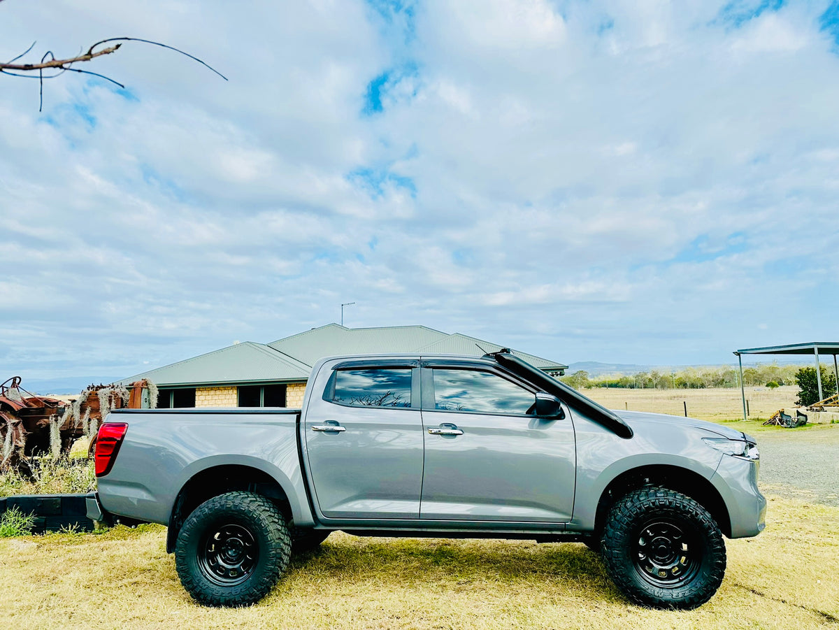 Mazda BT50 (2021 - Present) - Short Entry DUAL Snorkels - Seamless Powder Coated