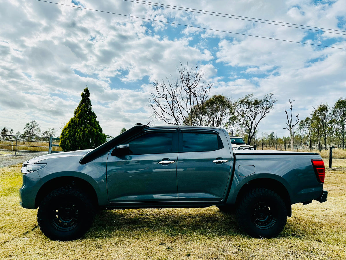 Mazda BT50 (2021 - Present) - Short Entry DUAL Snorkels - Seamless Powder Coated