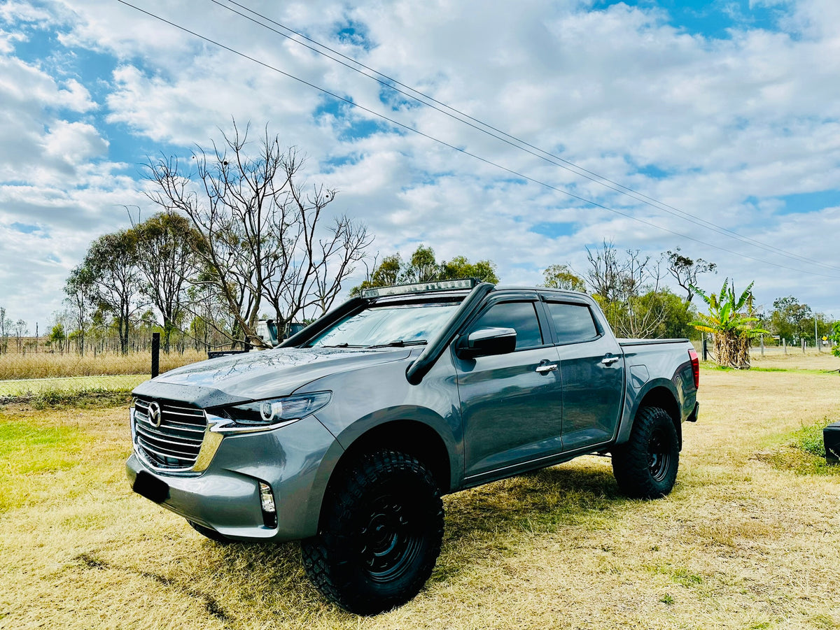 Mazda BT50 (2021 - Present) - Short Entry DUAL Snorkels - Basic Weld Polished