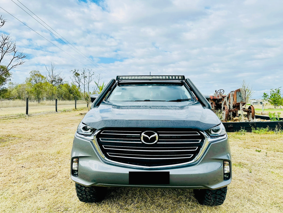 Mazda BT50 (2021 - Present) - Short Entry DUAL Snorkels - Seamless Powder Coated