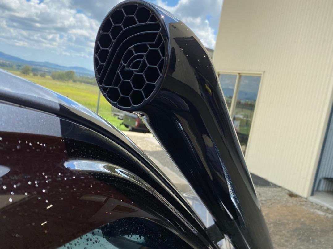 Mazda BT50 (2021 - Present) - Short Entry DUAL Snorkels - Basic Weld Powder Coated