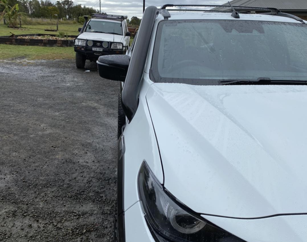 Mazda BT50 (2021 - Present) - Short Entry Snorkel - Seamless Powder Coated