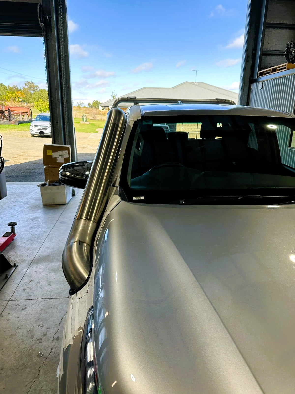 Toyota Hilux N80 - (2015 & Onward) - 5" Mid Entry Snorkel - Basic Weld Powder Coated