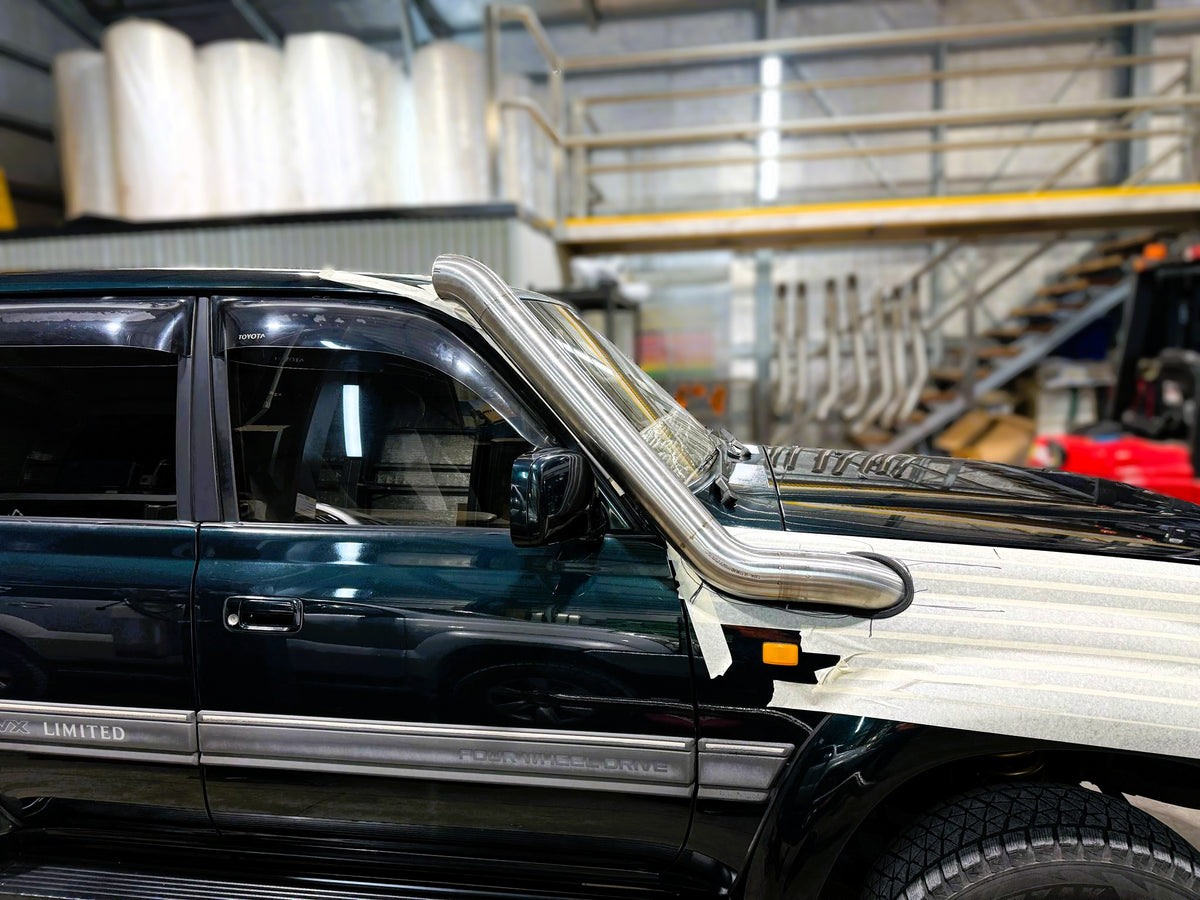 Toyota Landcruiser 80 Series - 4" Mid Entry Snorkel - Seamless Polished