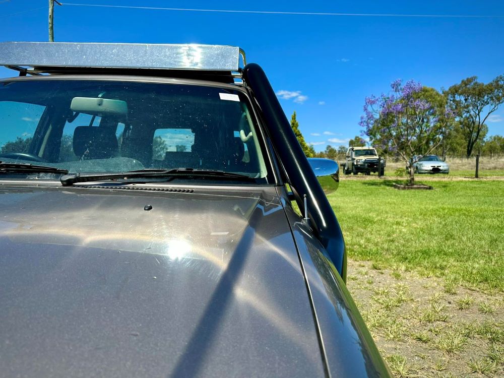 Nissan Patrol GU S1-4 - Tapered Guard Entry Snorkel - Basic Weld Powder Coated