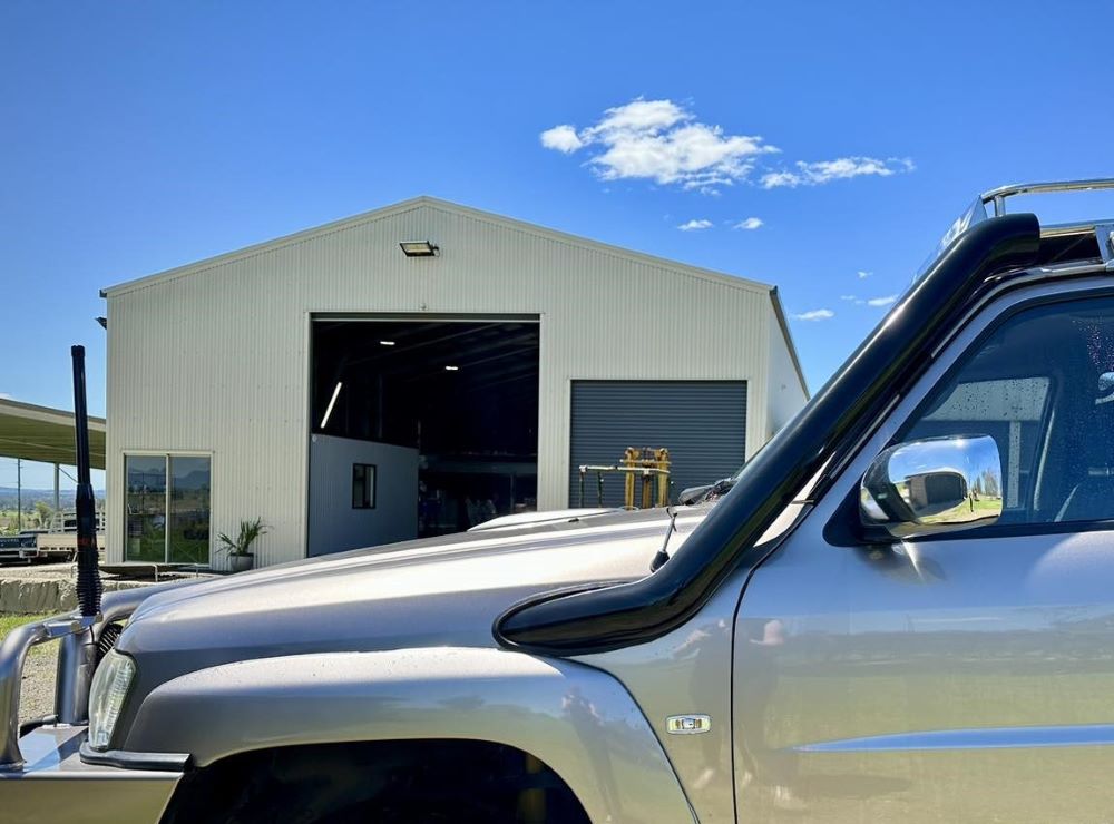 Nissan Patrol GU S1-4 - Tapered Guard Entry Snorkel - Basic Weld Powder Coated