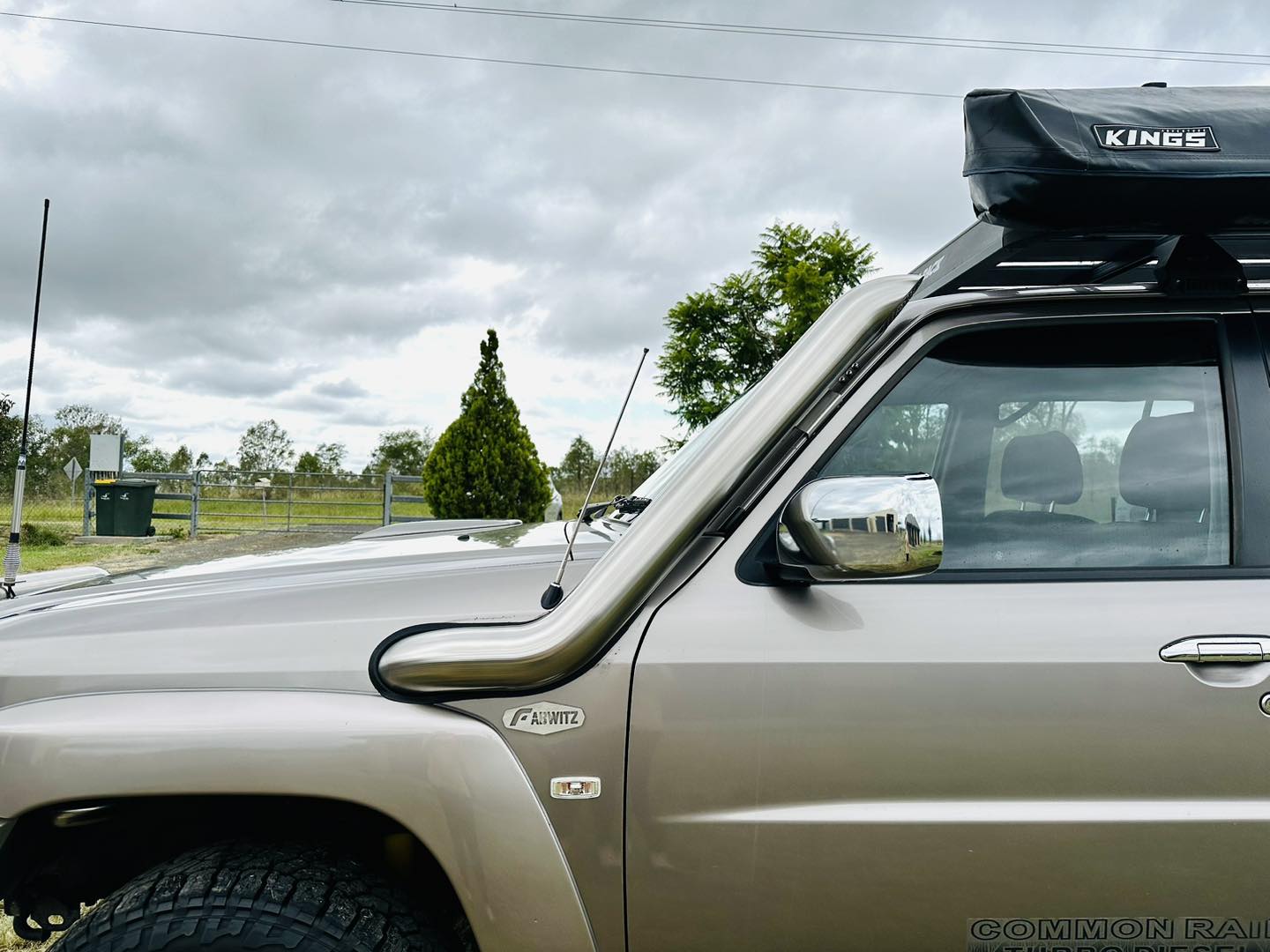 Nissan Patrol GU (TB45/48) Petrol 4" Cover Up/Rounded Guard Entry Snorkel