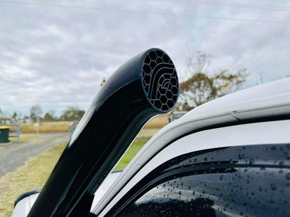 Nissan Patrol GU S1-4 - DUALS - Cover up / Rounded Guard Entry Snorkels - Seamless Powder Coated