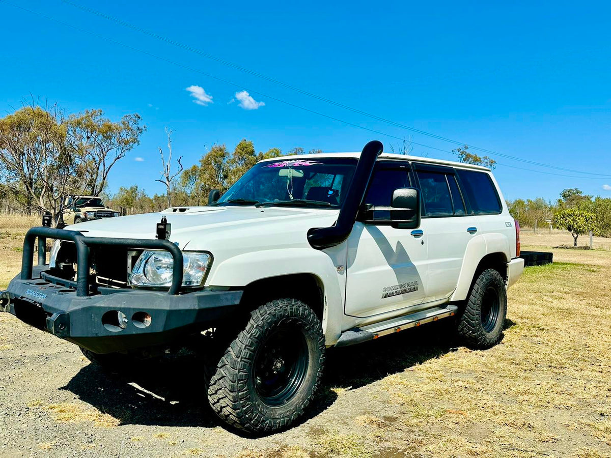 Nissan Patrol GU - 5" DUAL Snorkels - Seamless Powder Coated