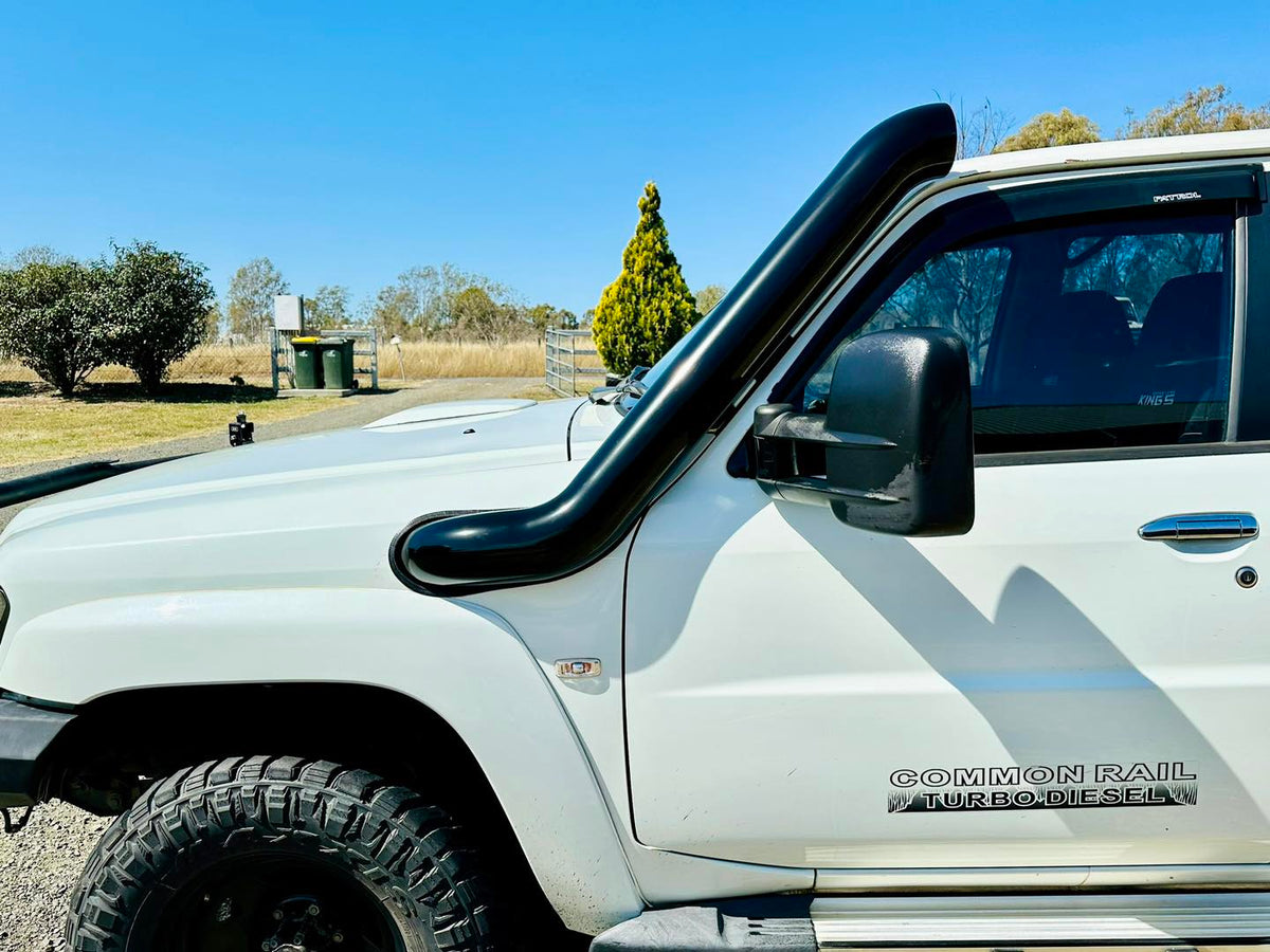 Nissan Patrol GU - 5" DUAL Snorkels - Seamless Powder Coated