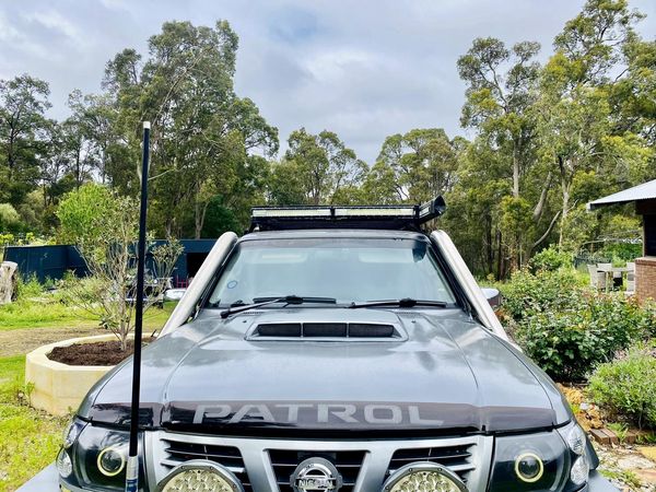 Nissan Patrol GU S1-4 - DUALS - Cover up / Rounded Guard Entry Snorkel - Seamless Polished