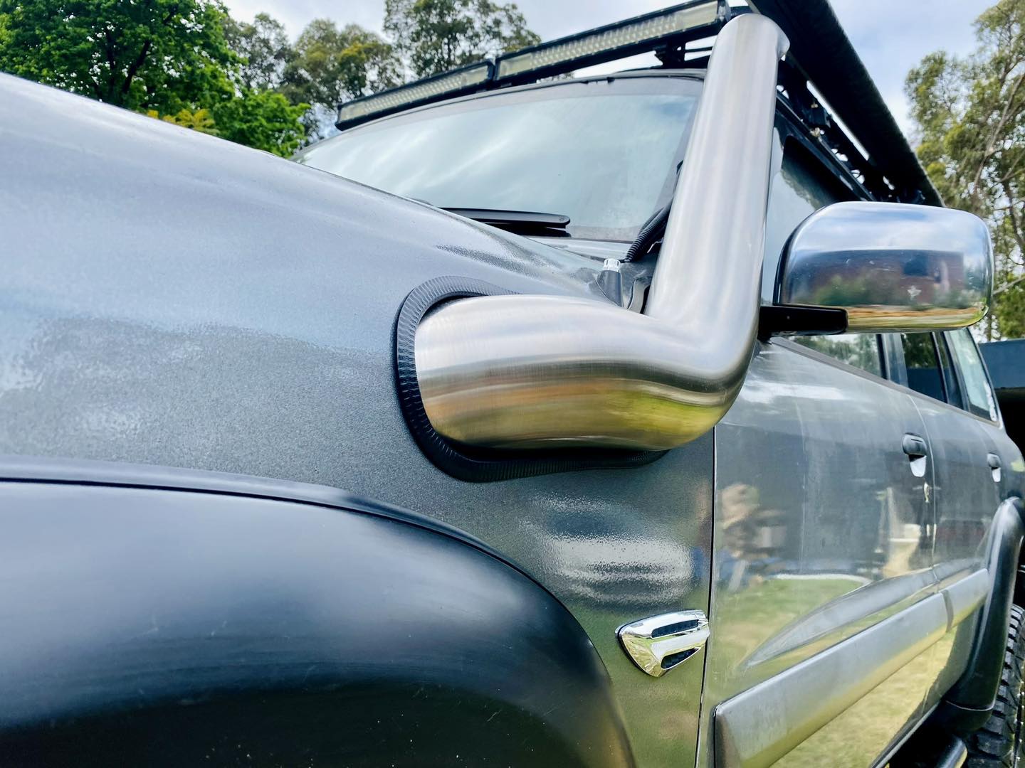 Nissan Patrol GU S1-4 (TB45/TB48) 4" DUAL Cover up / Rounded Guard Entry Snorkels
