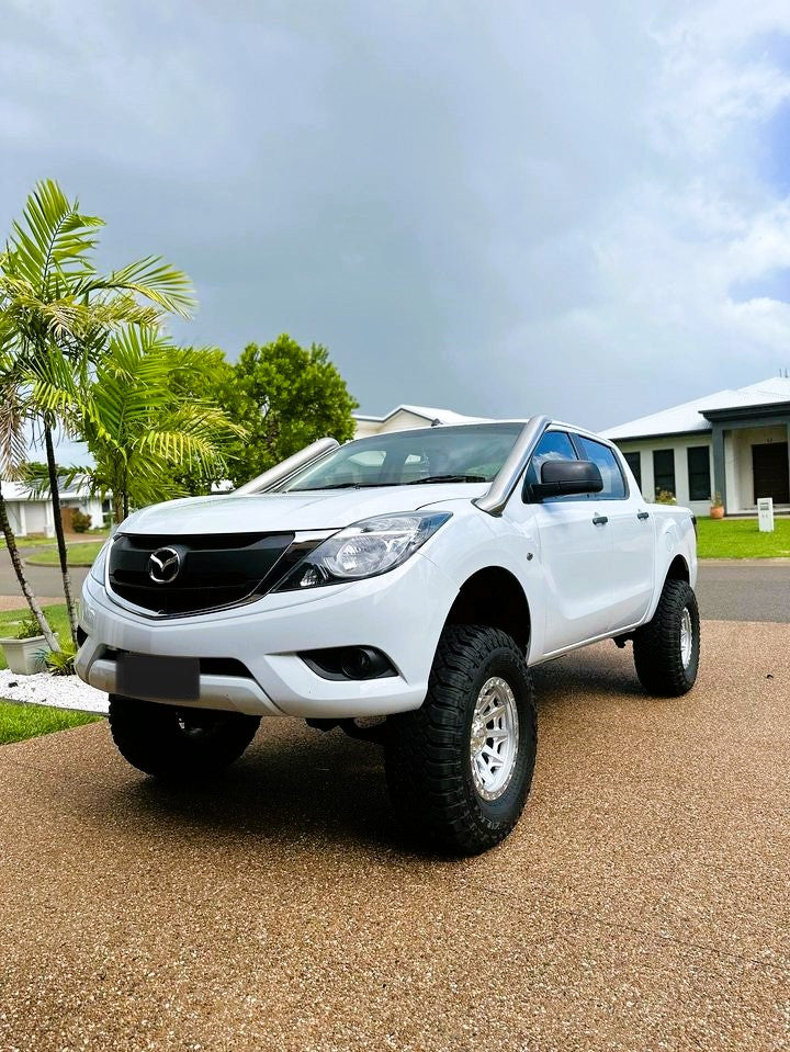 Mazda BT50 (2012 - 2020) - Mid Entry DUAL Snorkels - Seamless Polished