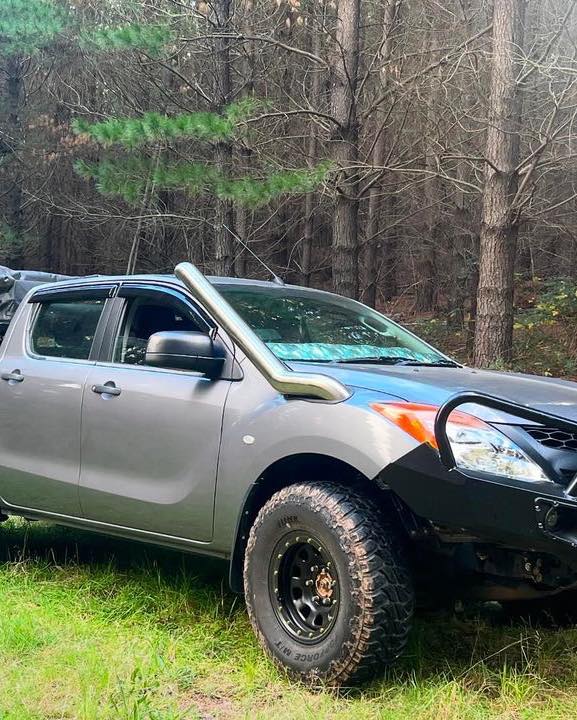 Mazda BT50 (2012 - 2020) - Cover Up DUAL Snorkels - Seamless Polished