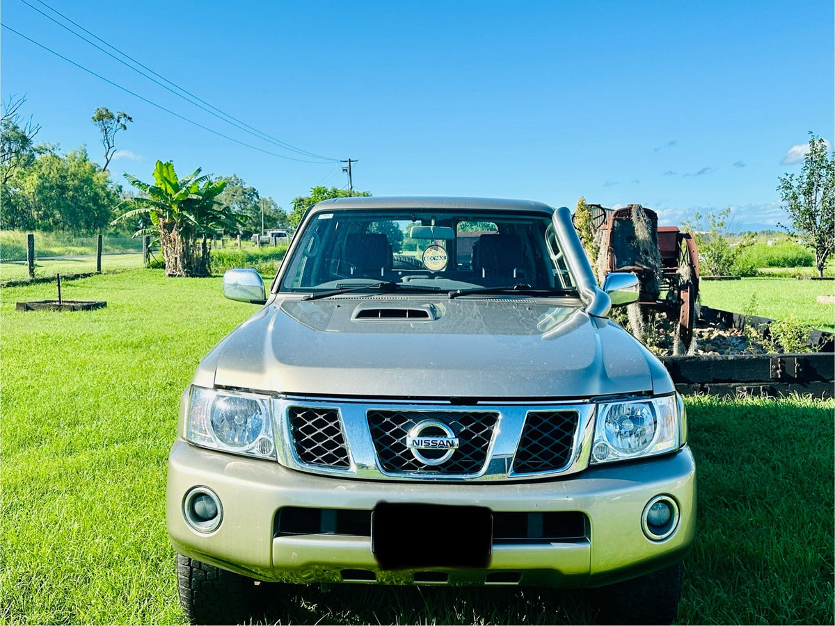 Nissan Patrol GU - Bonnet Entry Snorkel (on its own) - Basic Weld Polished