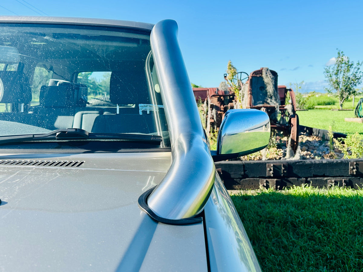 Nissan Patrol GU - Bonnet Entry Snorkel (on its own) - Basic Weld Polished