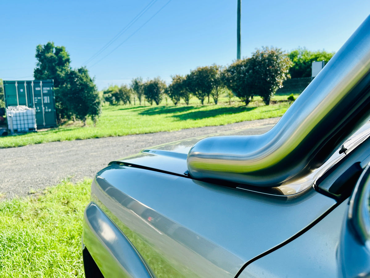 Nissan Patrol GU - Bonnet Entry Snorkel (on its own) - Basic Weld Polished