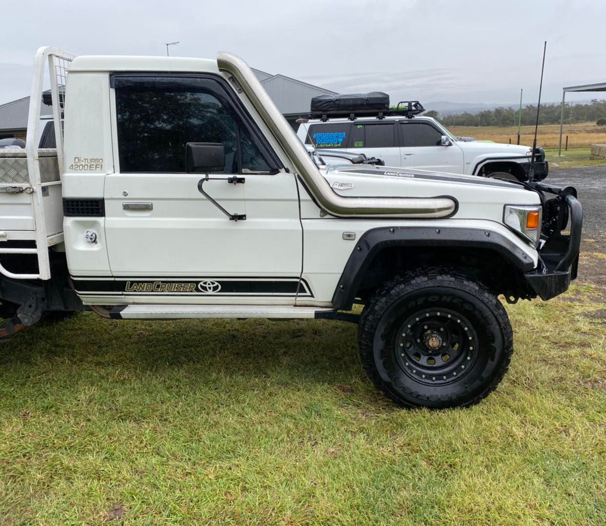 Toyota Landcruiser HDJ - 79 Series - 4" Snorkel - Seamless Polished