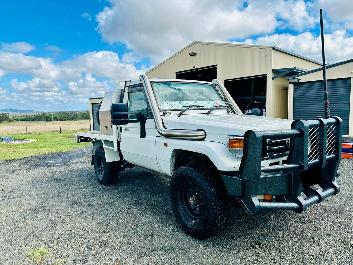 Toyota Landcruiser - 75 series - 4" DUAL Snorkels - Seamless Polished