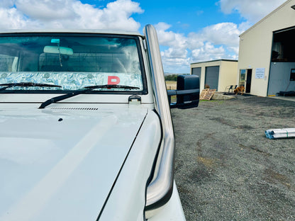 Toyota Landcruiser - 75 series - 4" DUAL Snorkels - Seamless Polished