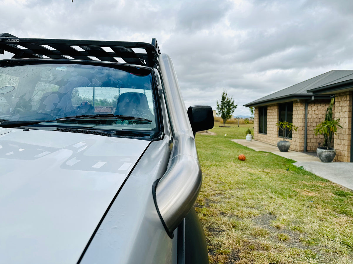 Nissan Navara D22 - Standard Entry Snorkel - Basic Weld Polished