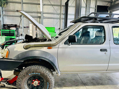 Nissan Navara D22 - Standard Entry DUAL Snorkels - Seamless Polished