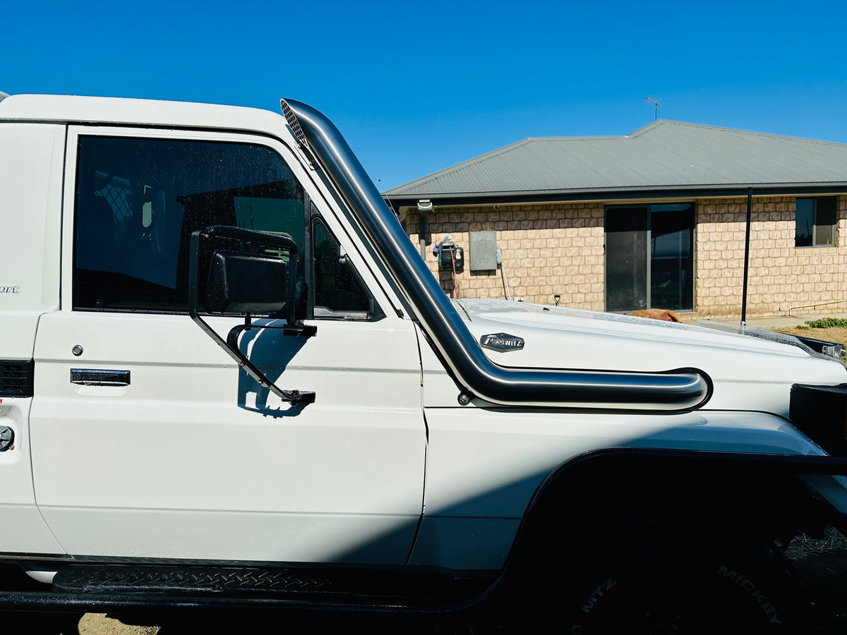 Toyota Landcruiser HDJ - 79 Series - 4" Snorkel - Basic Weld Polished