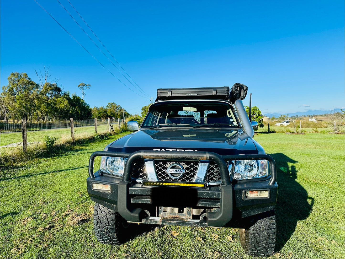 Nissan Patrol GU - 5" Short Entry Snorkel - Seamless Powder Coated