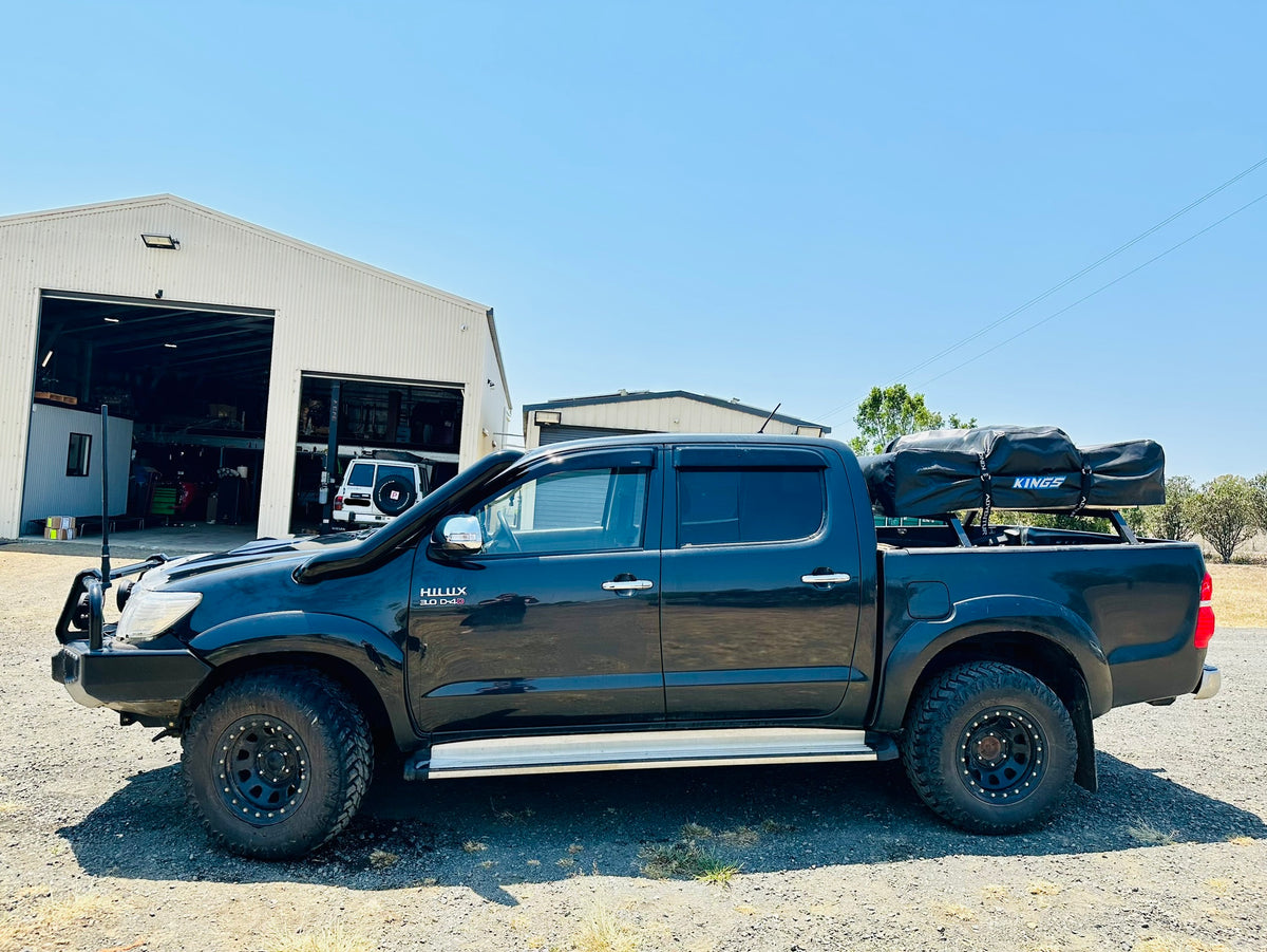 Toyota Hilux N70 - (2005 - 2014) - Mid Entry DUAL Snorkels - Seamless Powder Coated