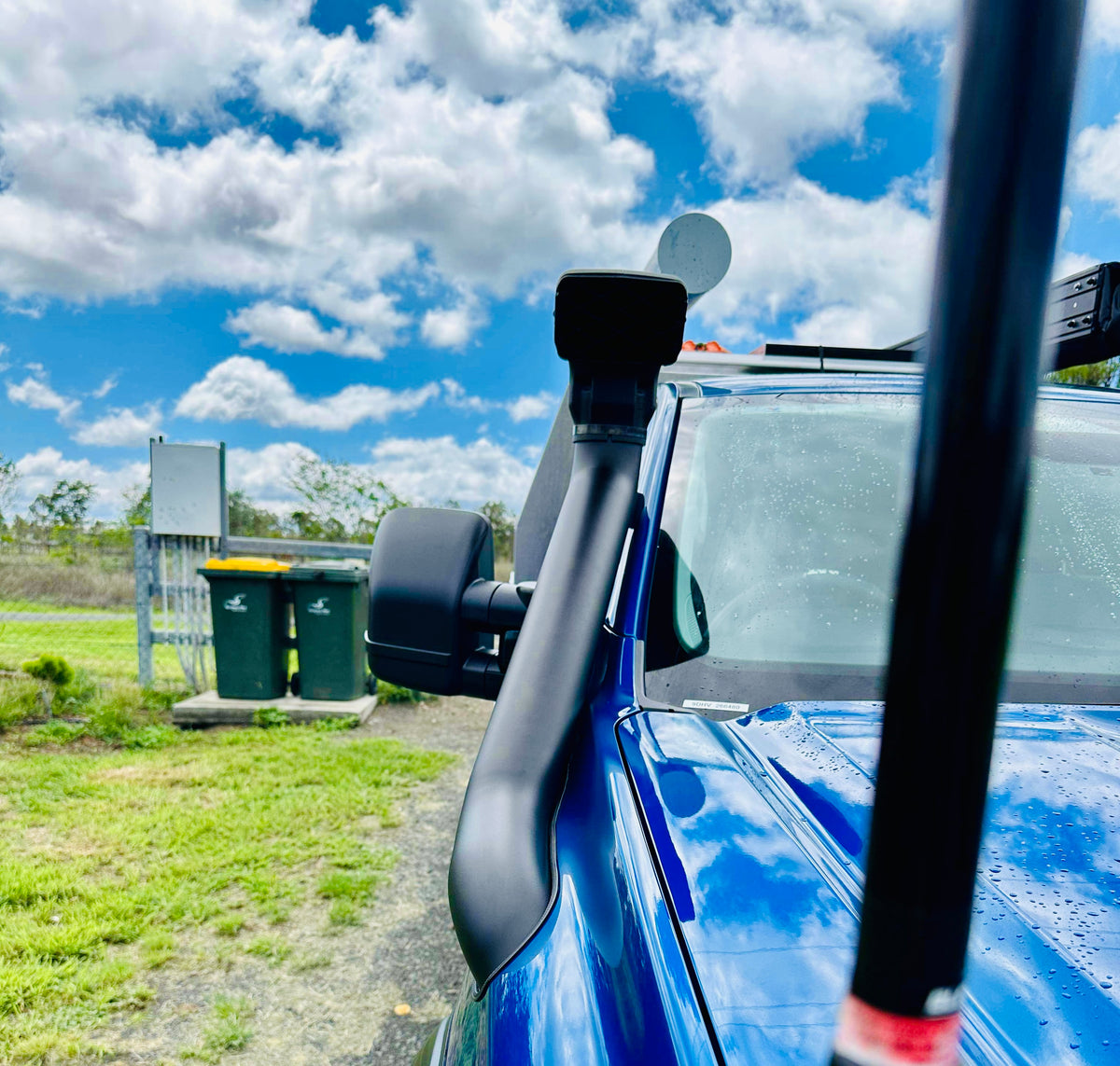 Ford Next Gen Ranger - Mid Entry Snorkel - with Ram Head - Basic Weld Powder Coated