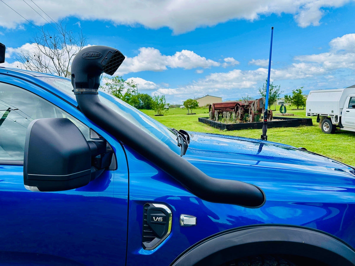 Ford Next Gen Ranger - Mid Entry Snorkel - with Ram Head - Seamless Powder Coated