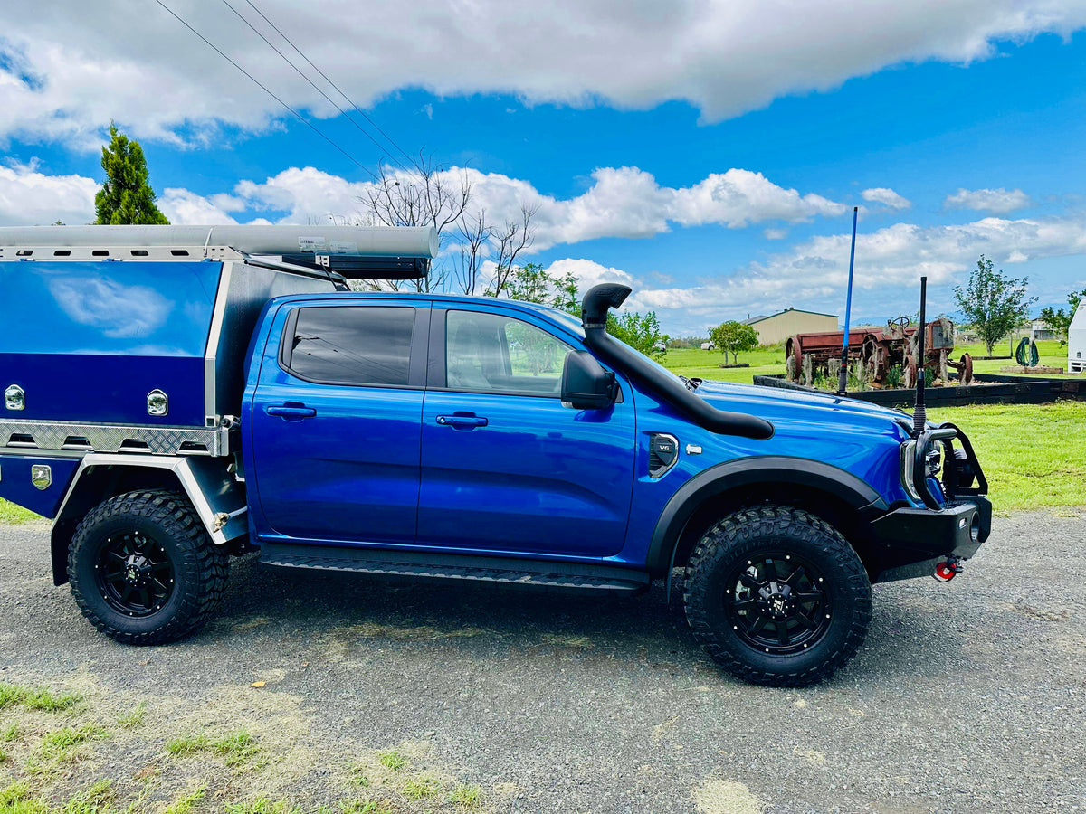 Ford Next Gen Ranger - Mid Entry Snorkel - with Ram Head - Seamless Powder Coated