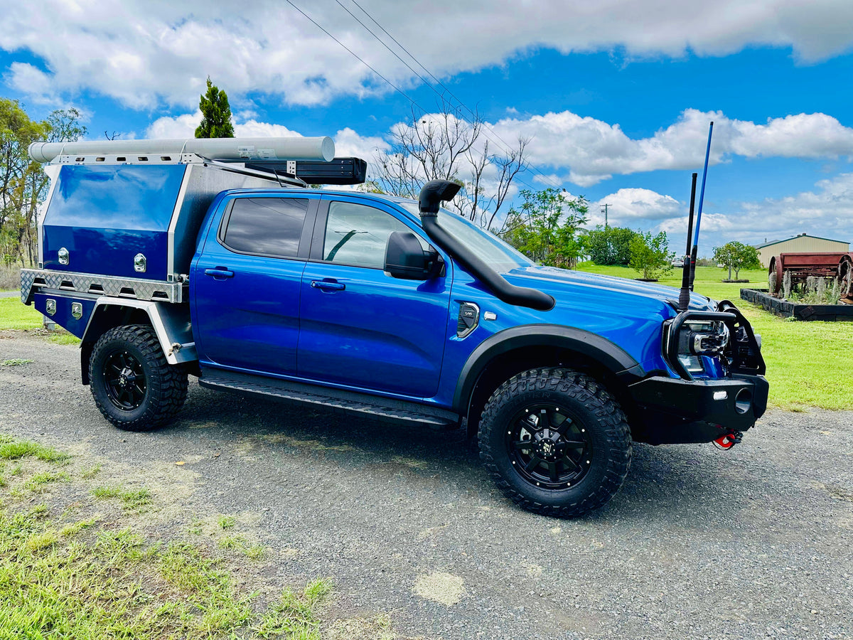 Ford Next Gen Ranger - Mid Entry Snorkel - with Ram Head - Seamless Powder Coated