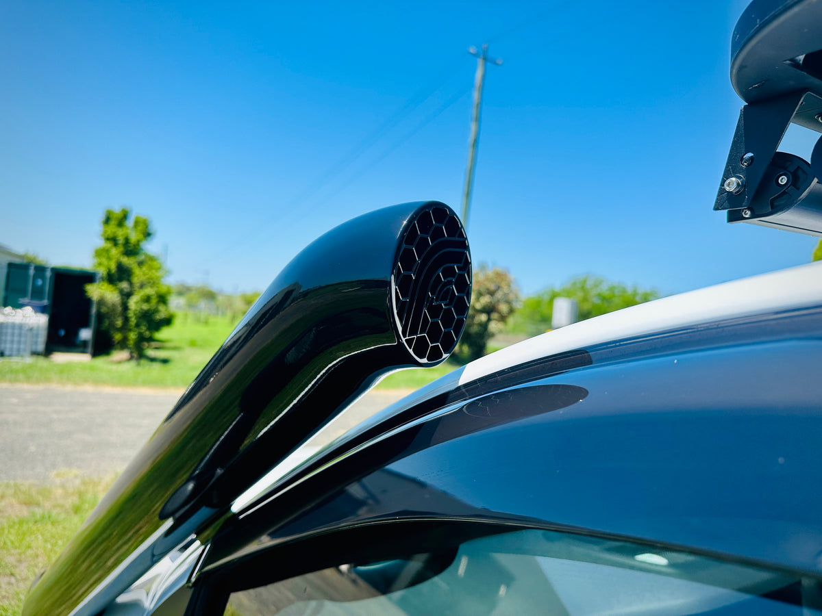 Holden Colorado RG - DUAL Mid Entry Snorkels - Seamless Powder Coated