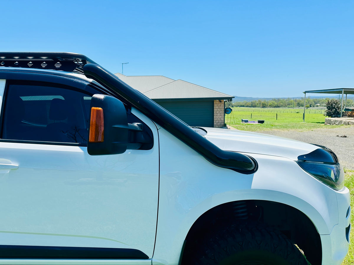 Holden Colorado RG - DUAL Mid Entry Snorkels - Seamless Powder Coated