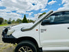 Toyota Hilux N70 - (2005 - 2014) - Recessed Mid Entry DUAL Snorkels - Seamless Powder Coated