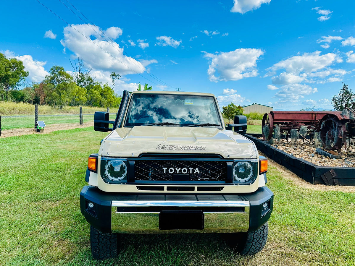 Toyota Landcruiser (2024 - current) - VDJ 70 Series - 4" DUAL Snorkels - Basic Weld Powder Coated