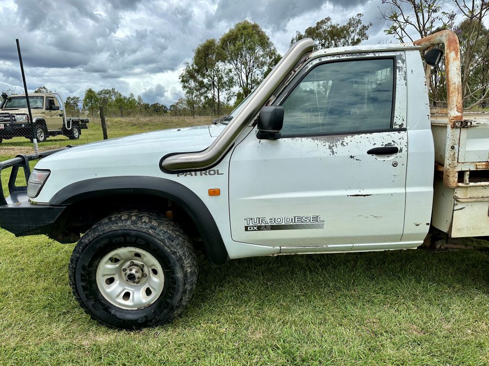 Nissan Patrol GU S1-4 - DUALS - Cover up / Rounded Guard Entry Snorkel - Basic Weld Polished