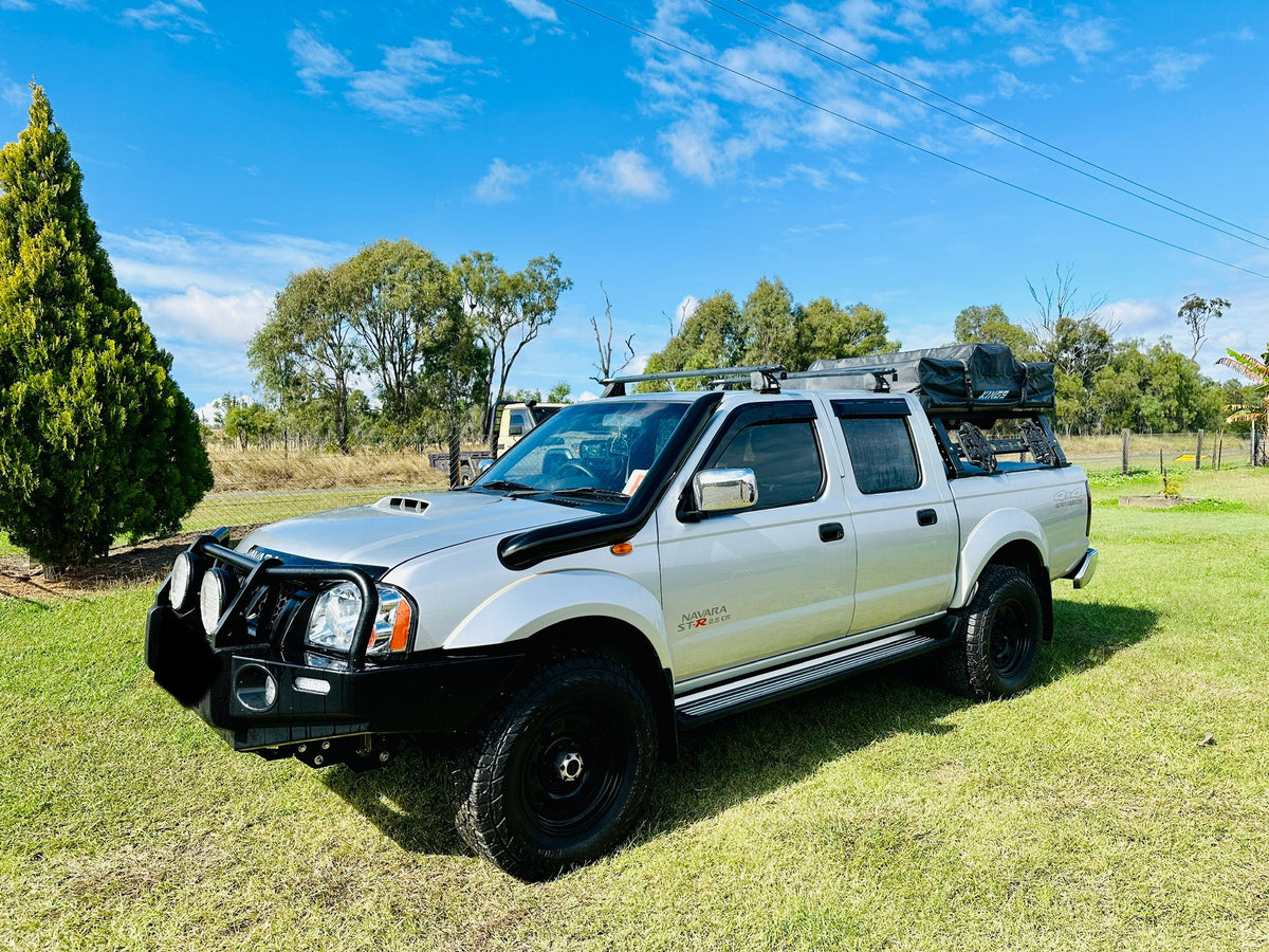 Nissan Navara D22 - Recessed/Cover up - For Nissan Factory Snorkel - Seamless Powder Coated