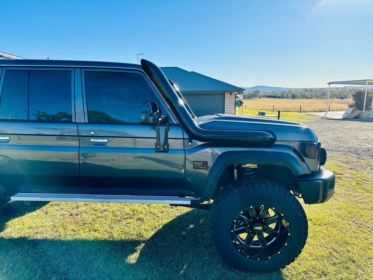 Toyota Landcruiser (2024 - current) - VDJ 70 Series - DUAL 5" Snorkels - Basic Weld Powder Coated