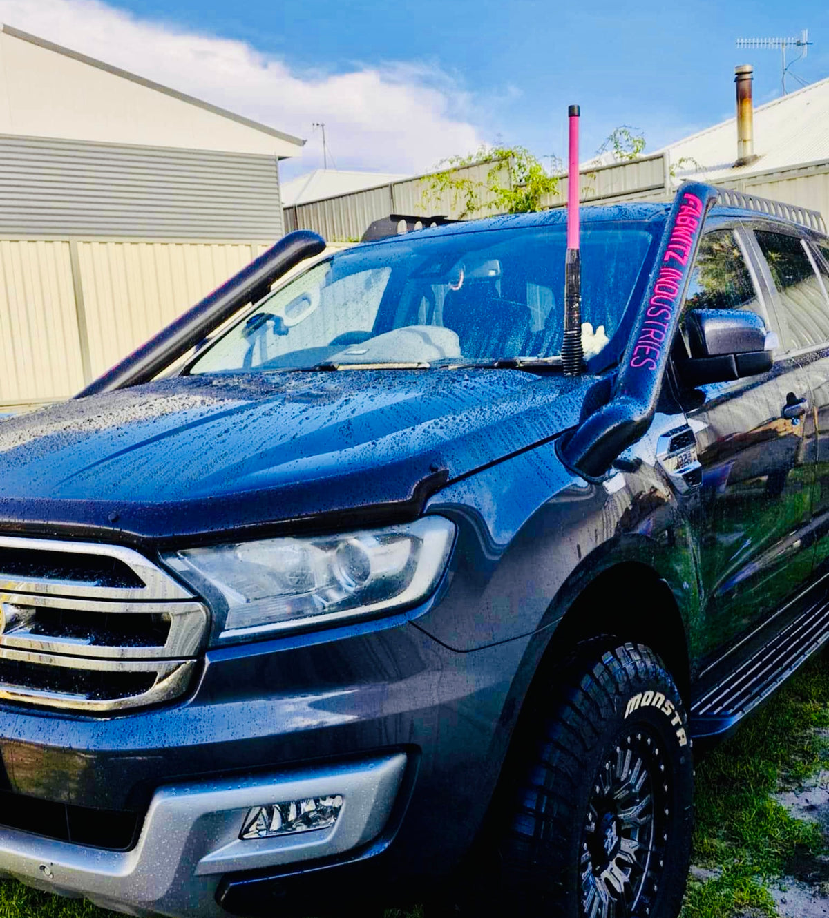 Ford PX Ranger (Bi-Turbo WildTrak) - Mid Entry DUAL Snorkels - Basic Weld Powder Coated